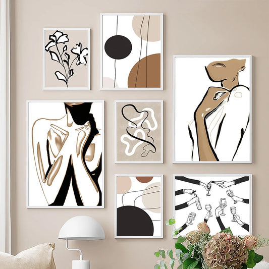 Abstract Women Body Canvas Wall Art Print | Modern Home Décor Canvas Wall Art Print Peaceful Pleasures Health and Wellness