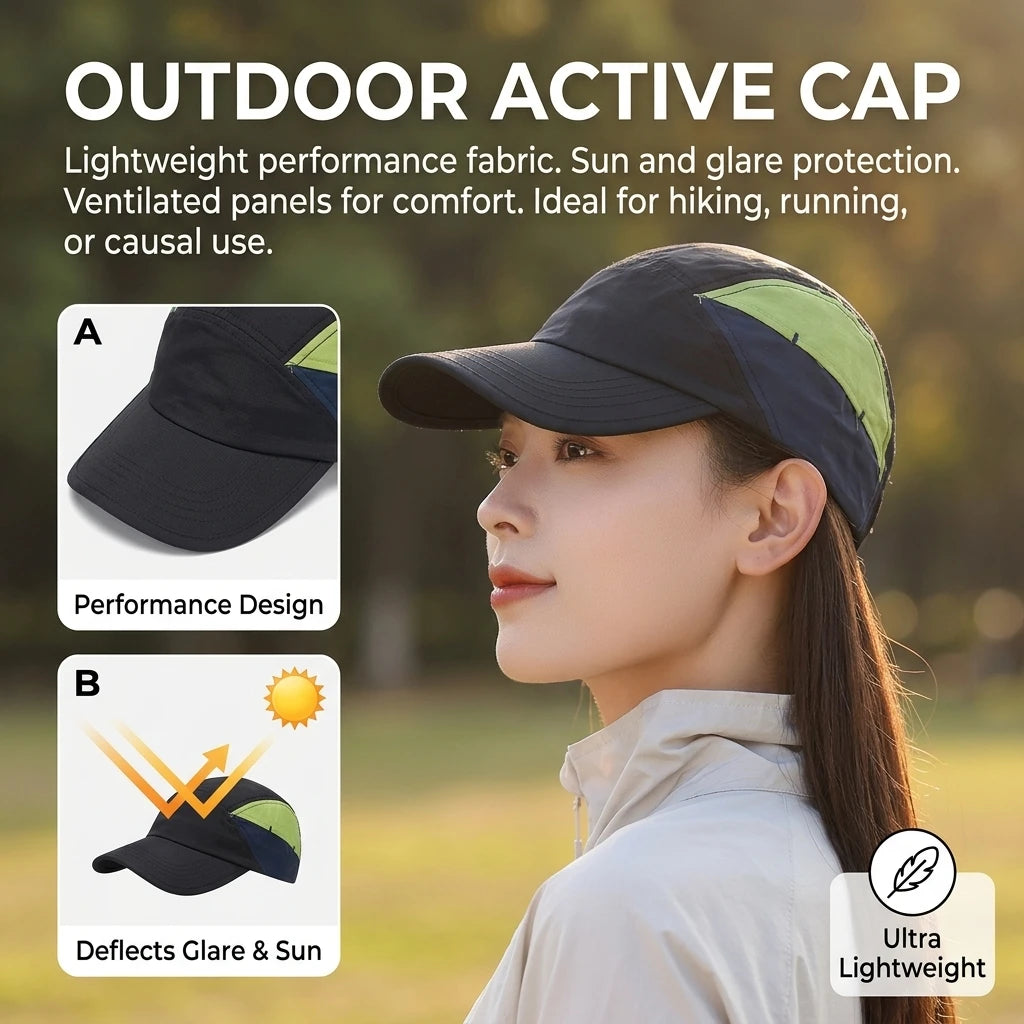 Quick Dry Baseball Cap For Outdoor Sports Hiking Hat With Waterproof Feature And Sun Protect Peaceful Pleasures Health and Wellness