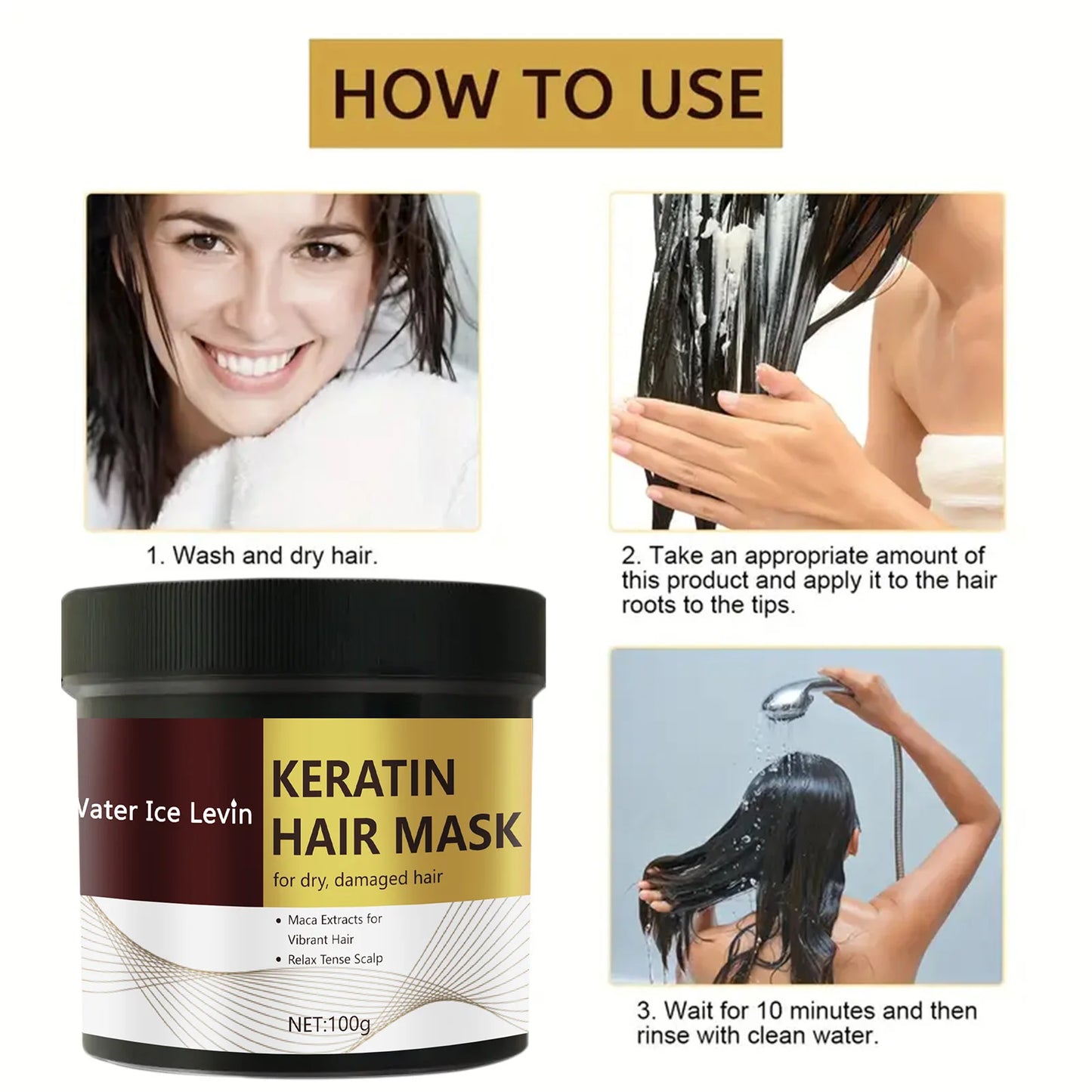 Keratin Hair Mask – Smoothing, Nourishing & Frizz Control Keratin Hair Mask Peaceful Pleasures Health and Wellness