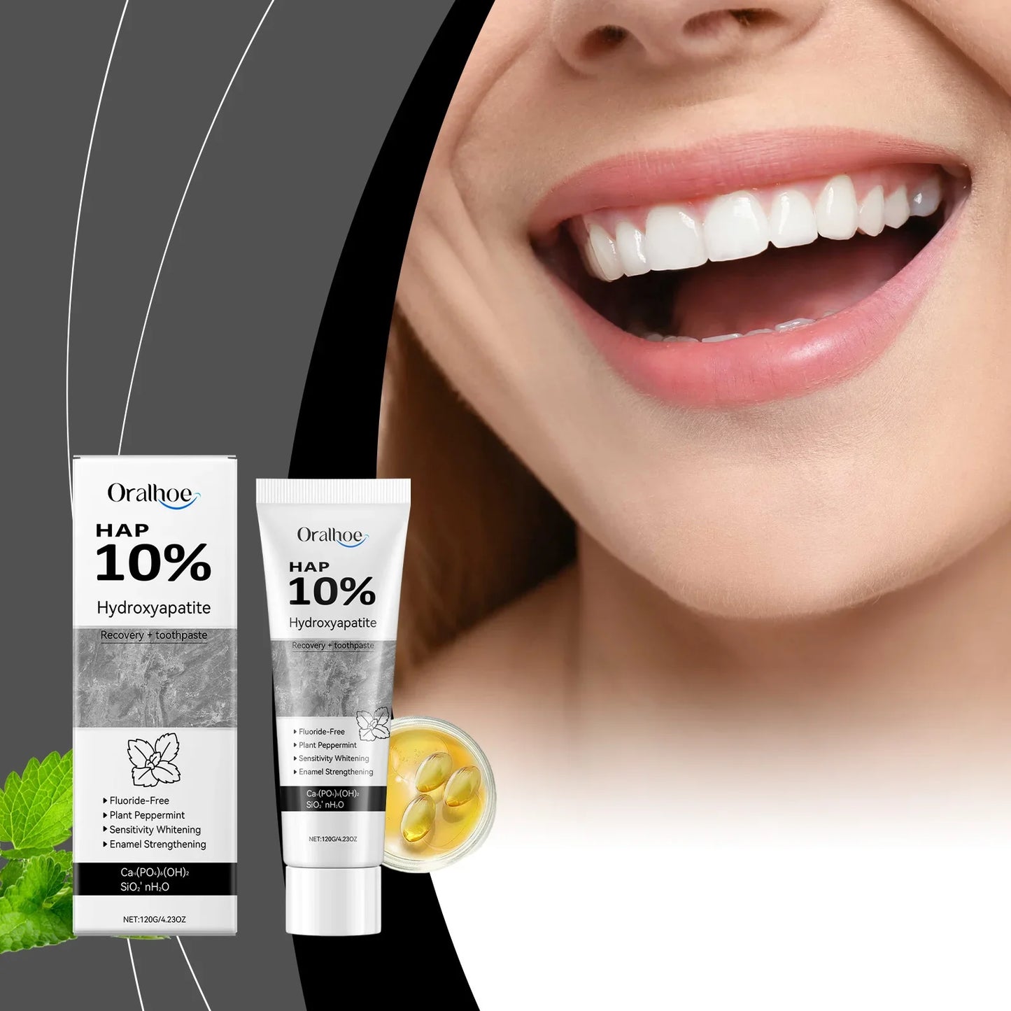 Hydroxyapatite Whitening Toothpaste – Enamel Repair & Fresh Breath