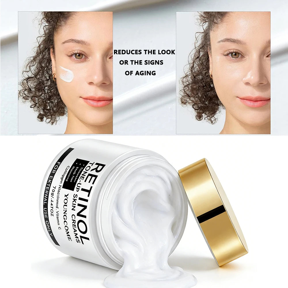 YOUNGCOME Retinol Tone-Up Cream - with Collagen, Niacinamide & Vitamin C for Pore Tightening,Smooth Brighten skin Peaceful Pleasures Health and Wellness