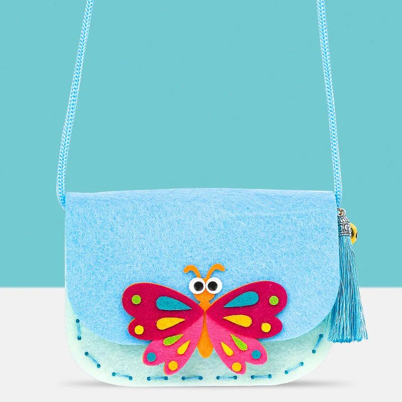 DIY Shoulder Bag Non-woven Fabric Sewing Kits Kids Handmade Needle