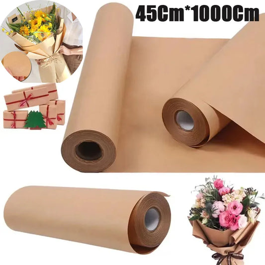 Brown Kraft Paper Roll 45CM×1000CM | Gift, Flowers & Art Crafts Kraft Paper Roll Peaceful Pleasures Health and Wellness