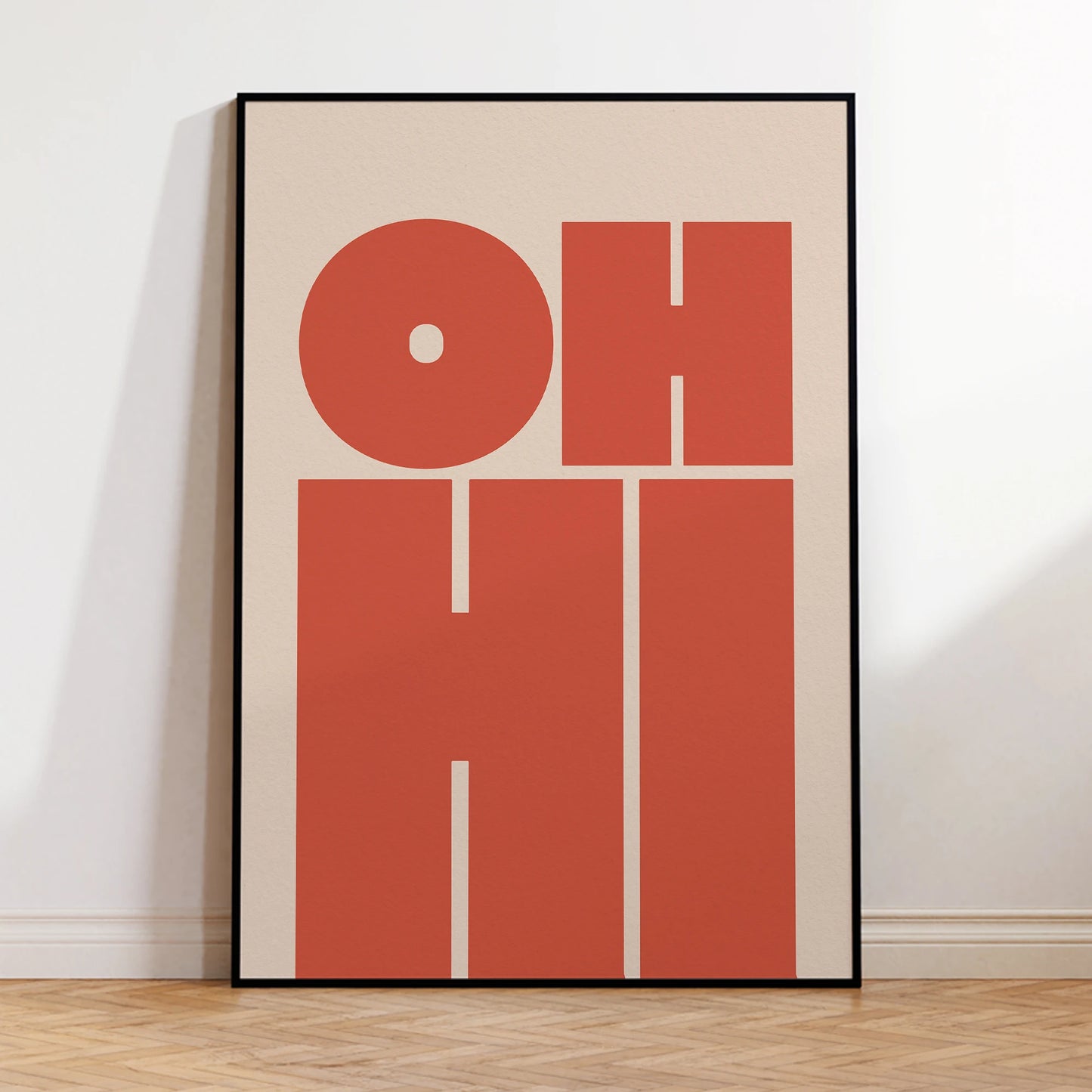 "Oh Hi" Minimalist Greeting Canvas Wall Art Print | Home Decor