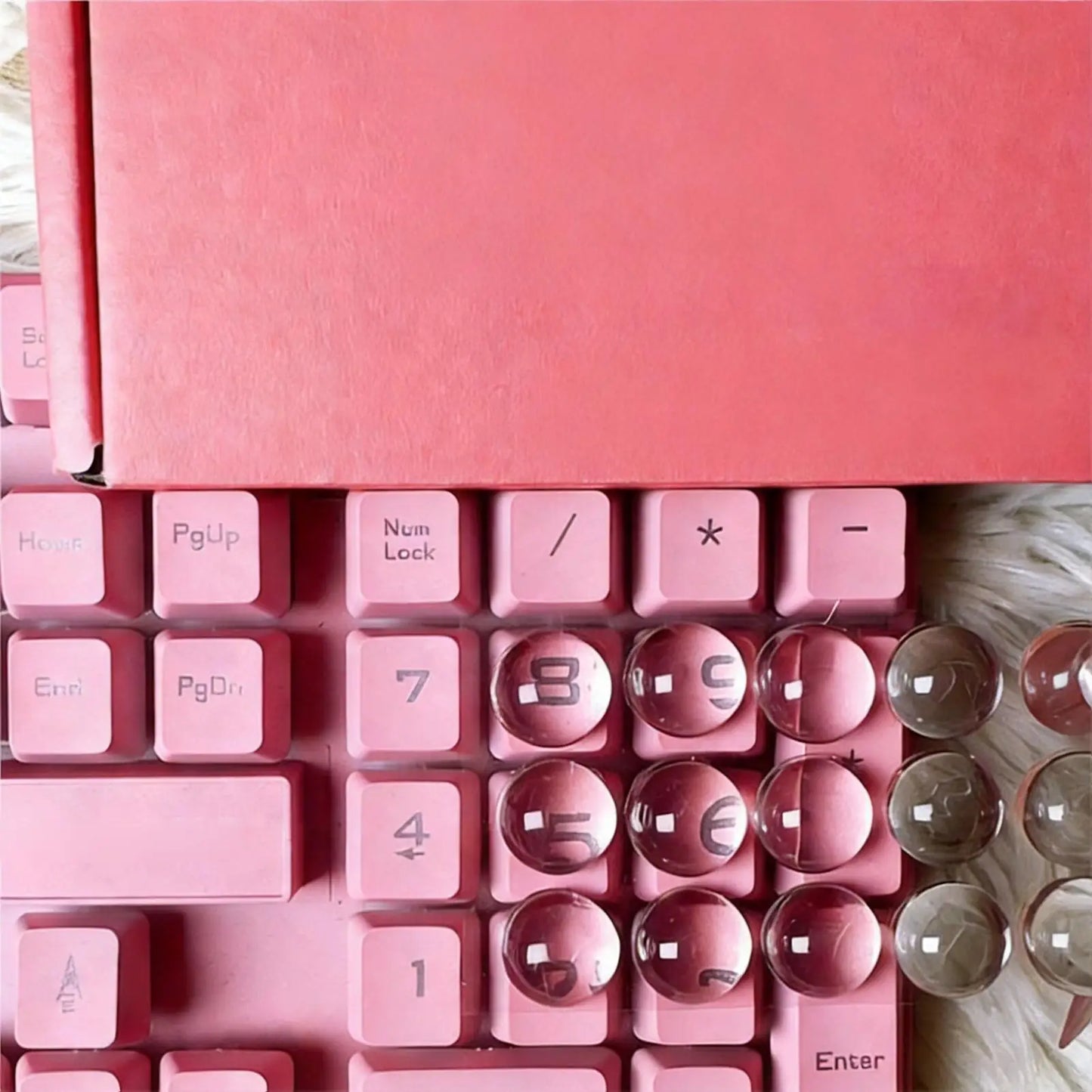 Clear Keyboard Key Caps for Long Nails – 32 Transparent Stickers