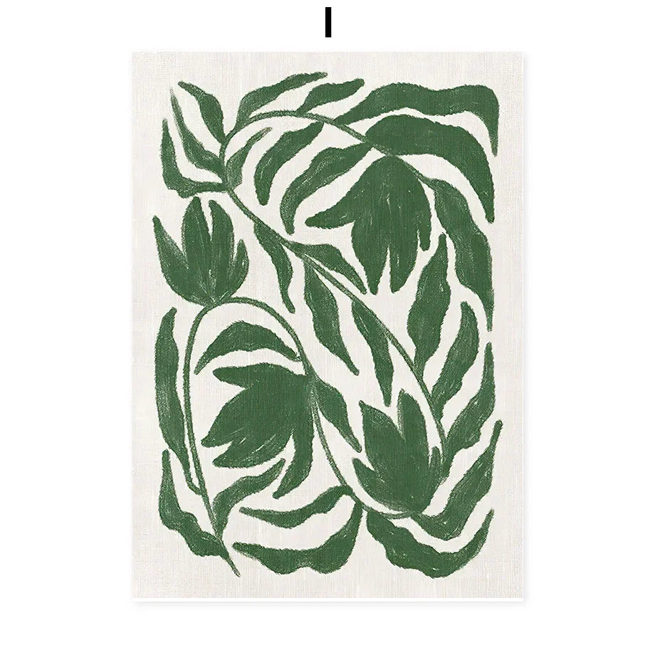 Scandinavian Boho Abstract Canvas Wall Art Print | HD Unframed
