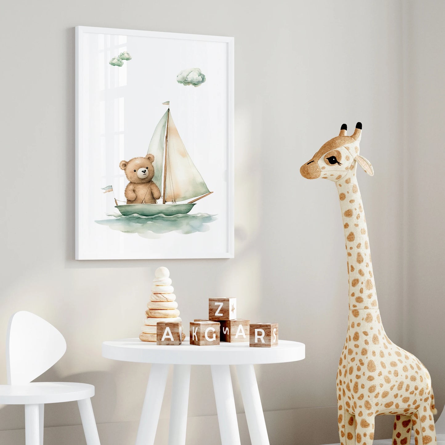 Bear Flight Series 3pcs Wall Art Prints Canvas Painting Poster Picture For Living Bedroom Kids Play Room Home Decor Peaceful Pleasures Health and Wellness G2560-2 21x30cm No Frame