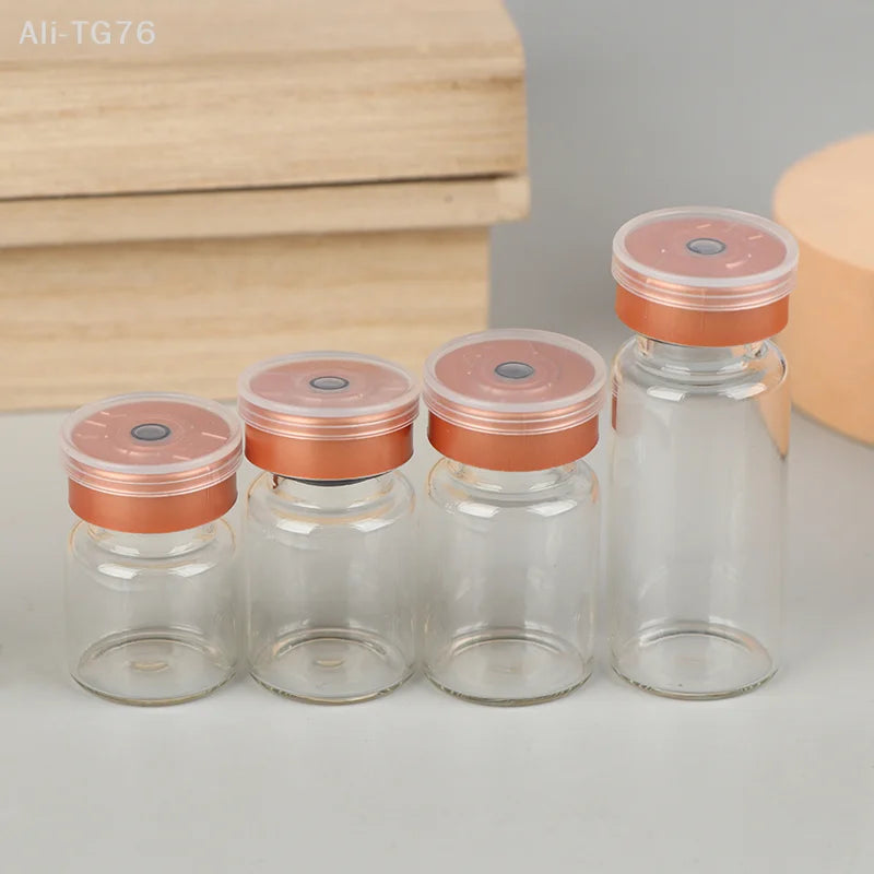 10-Pack Glass Vials Flip-Off Caps & Rubber Stoppers | 3–10ml