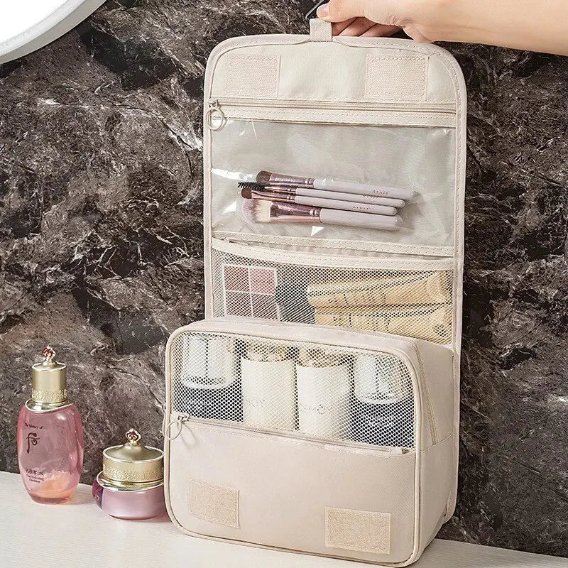 Travel Hanging Makeup Bag – Large Capacity Dry Wet Separation