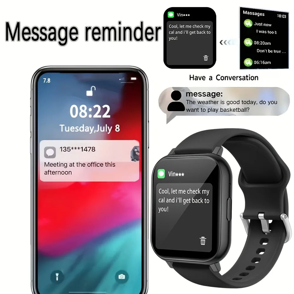 ERUN Smart Watch 1.83" Touch Screen – Activity & Call Tracker