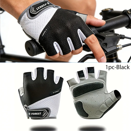 Breathable Shockproof Half Finger Cycling Gloves with Gel Pad, Adjustable Velcro & Anti-Slip, MTB Road Bike Gloves for Men Women Peaceful Pleasures Health and Wellness