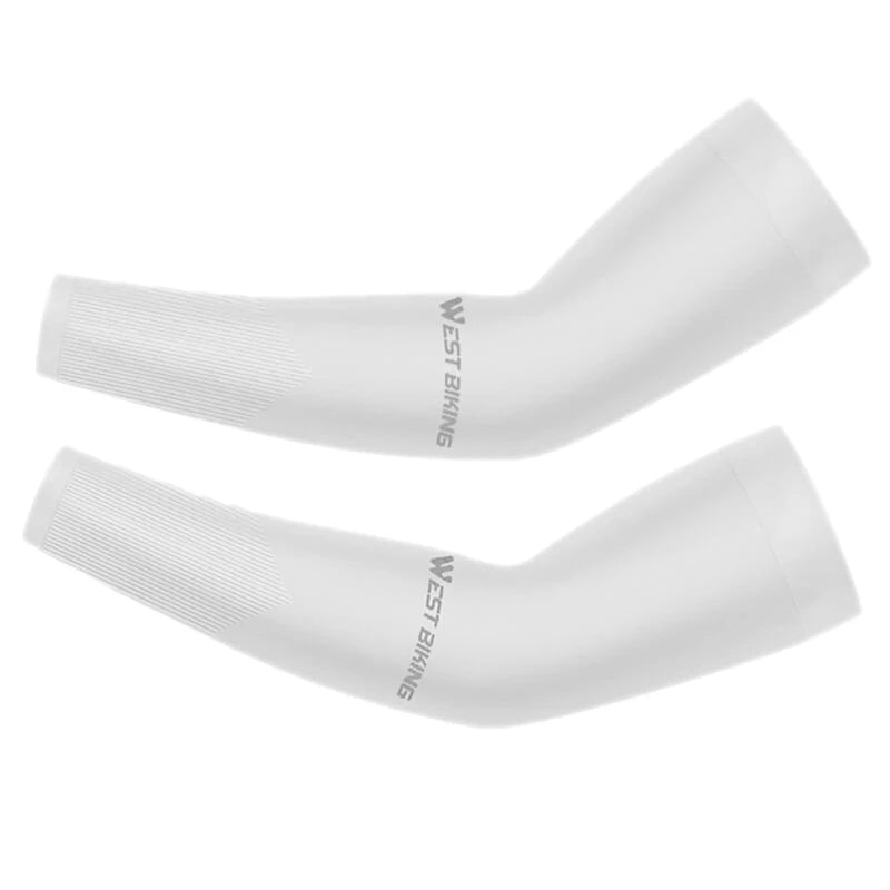 Cooling UV Protection Arm Sleeves for Men Women Summer Sunscreen Sunblock Cycling Running Fishing Driving Sport Cover Peaceful Pleasures Health and Wellness white One Size