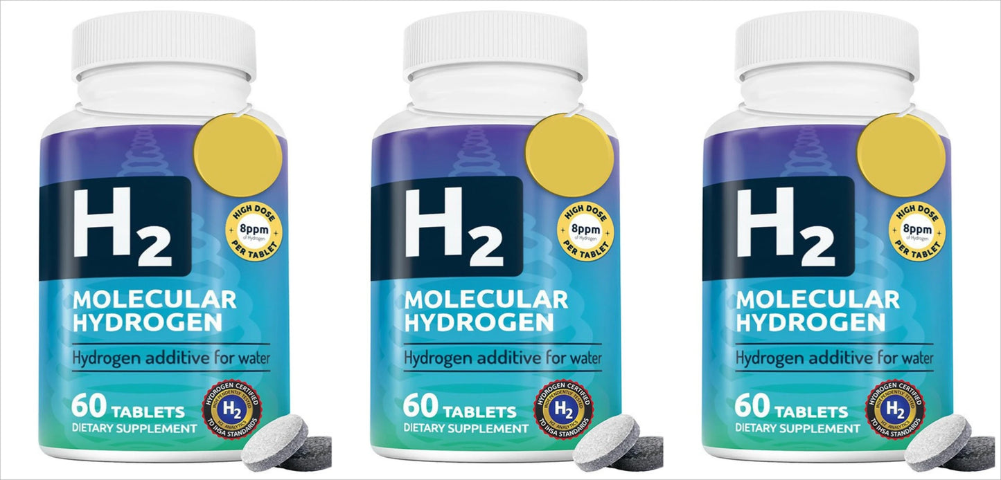 Molecular Hydrogen Tablets 8ppm H₂ + Magnesium | 60 Tablets