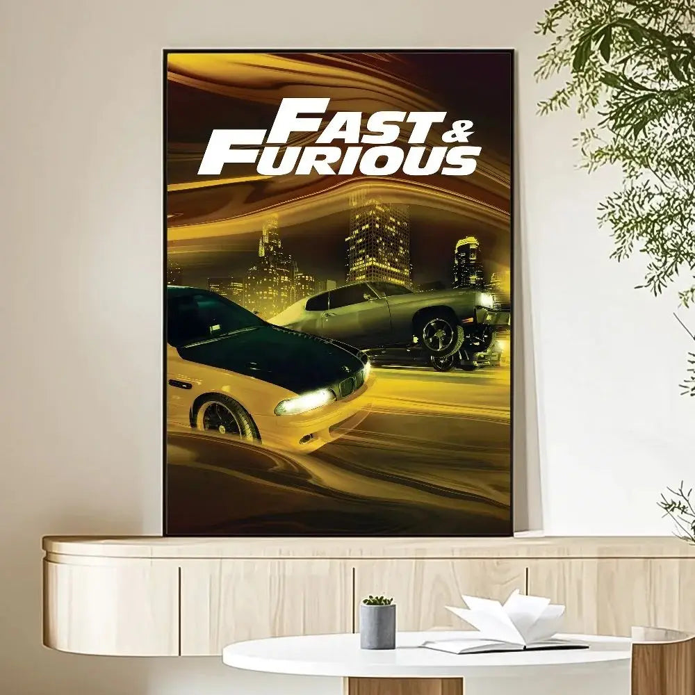Fast & Furious 2 Vintage Canvas Movie Poster | Fan Wall Art
