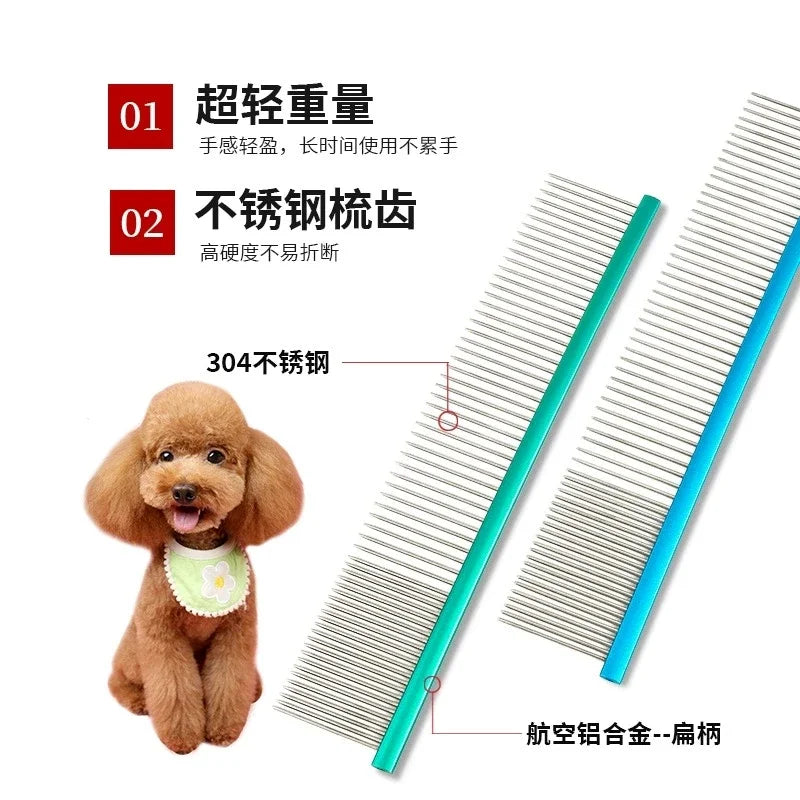 Professional Pet Grooming Comb | Stainless Steel Dog & Cat