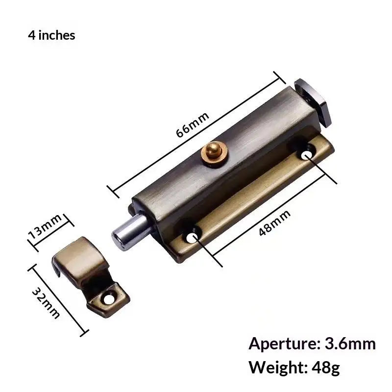 3-Inch Automatic Spring Door Latch | Self-Locking Zinc Alloy