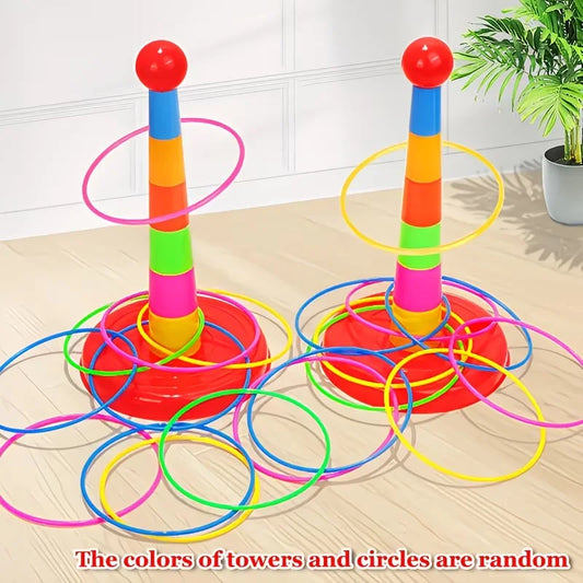 Outdoor Ring Toss Game – Colorful Hoop Set for Kids & Parties
