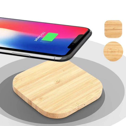 Bamboo 15W Qi Wireless Charger – USB-C Fast Charging Pad Wireless Charging Pad Oasis Select