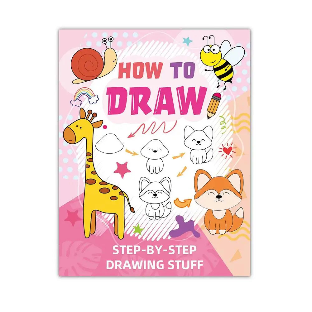 Animal Cartoon Sketch Book Step How Draw Drawing Practice Coloring