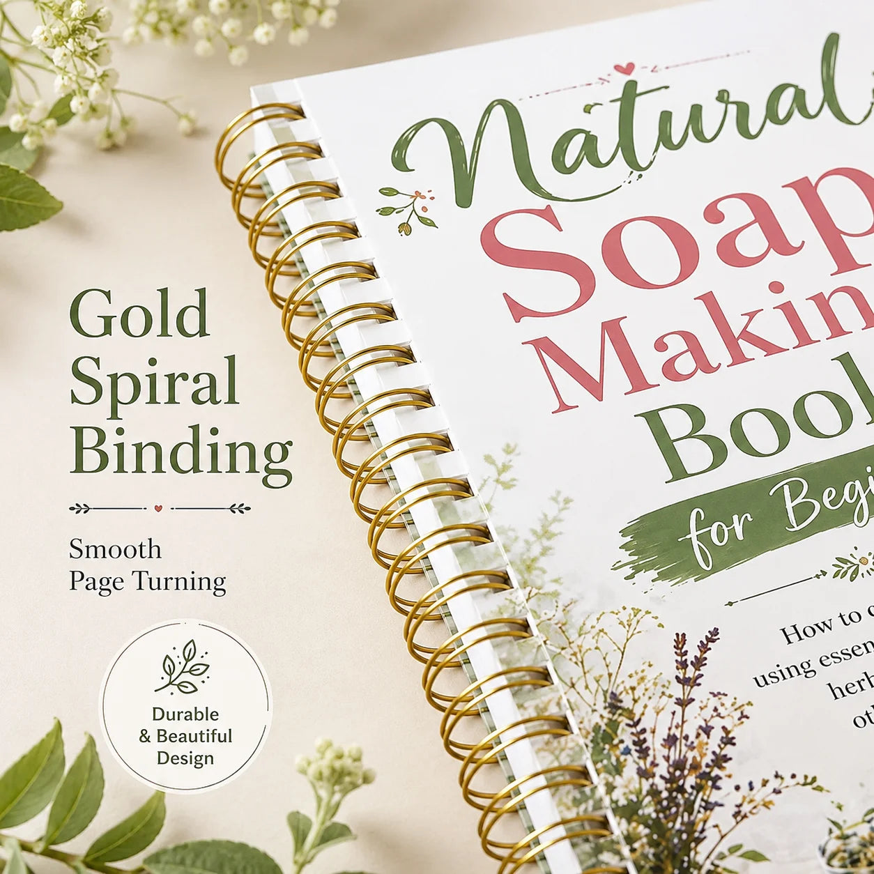 A5 Spiral Binding Natural Handmade Soap Making Guide Essential Oil