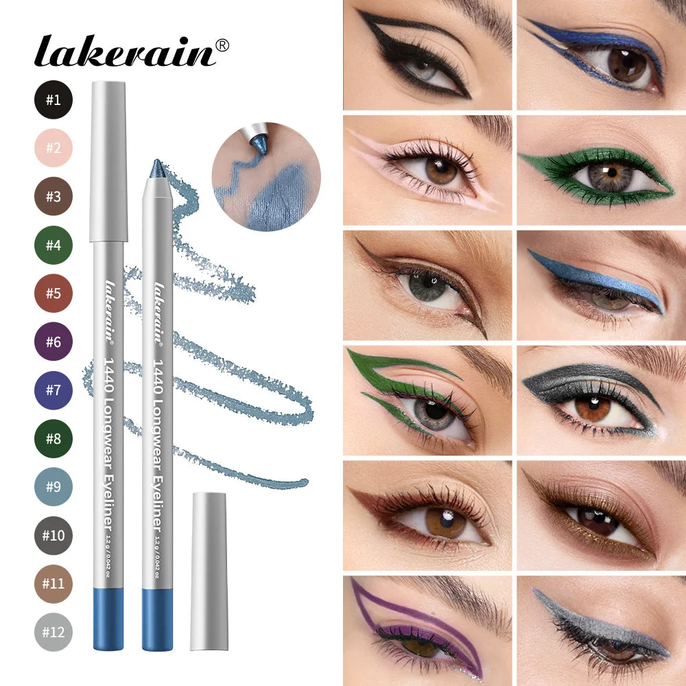 Eyeshadow Palette Eyeliner Set Rich High-intensity Colors Waterproof Sweatproof Long Lasting Color Natural Effect Eye Makeup Kit Peaceful Pleasures Health and Wellness
