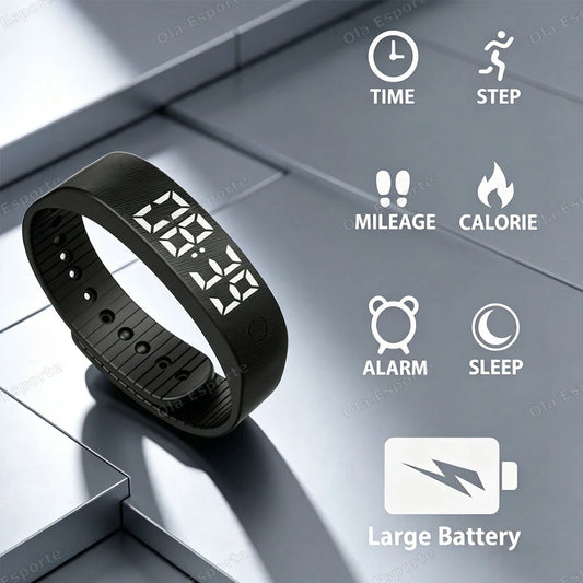 Ola Esporte LED Smart Band – Pedometer, Sleep & Alarm Tracker LED Fitness Smart Band Peaceful Pleasures Health and Wellness