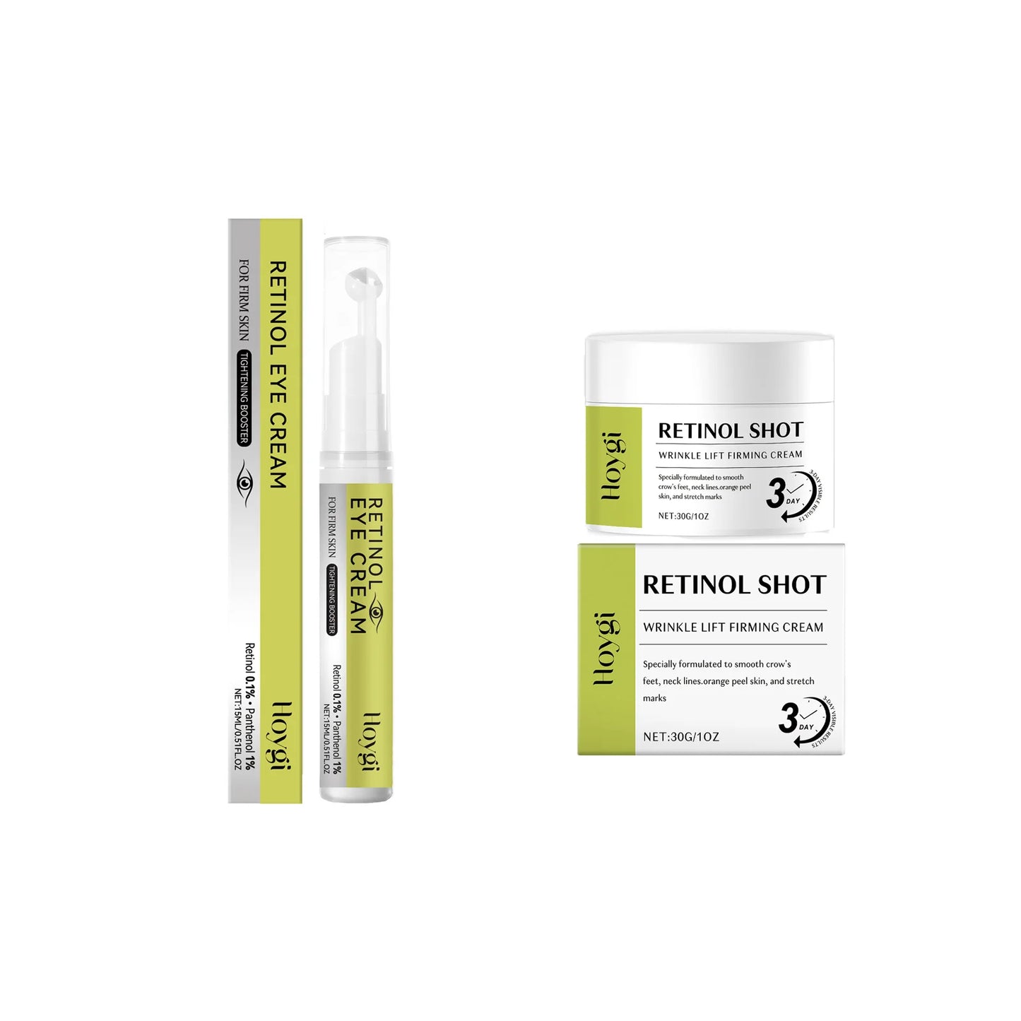 Retinol Eye Care Set – Firming Cream & Serum for Dark Circles