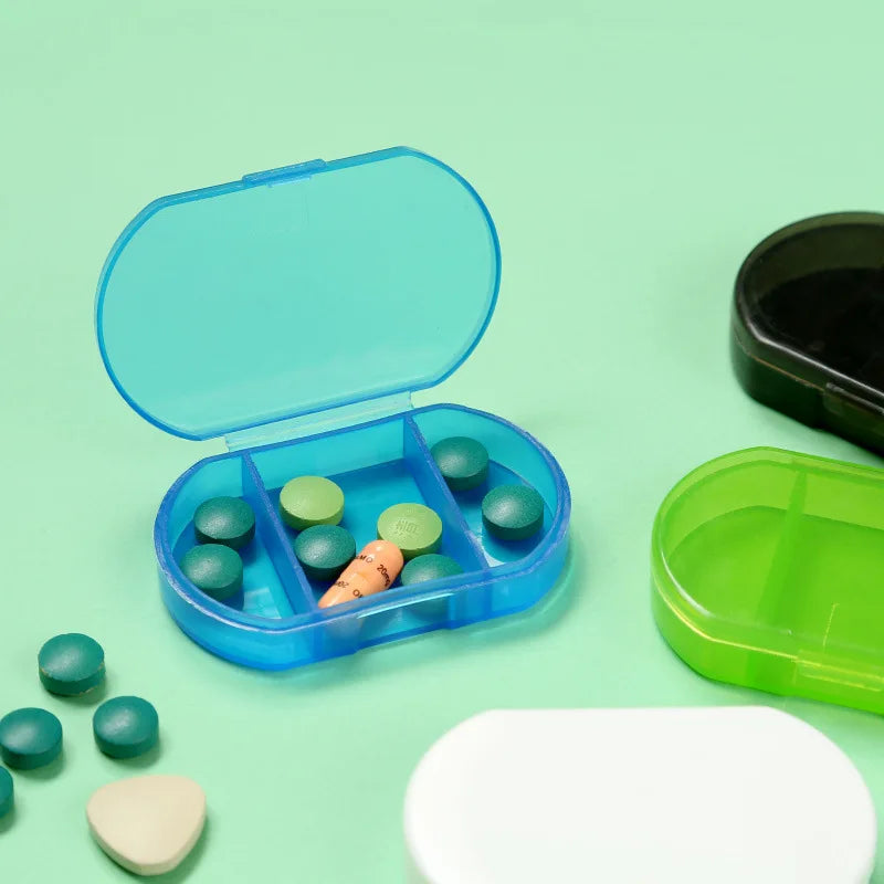 Mini Travel Pill Organizer | 2 & 3 Grid Portable Tablet Case