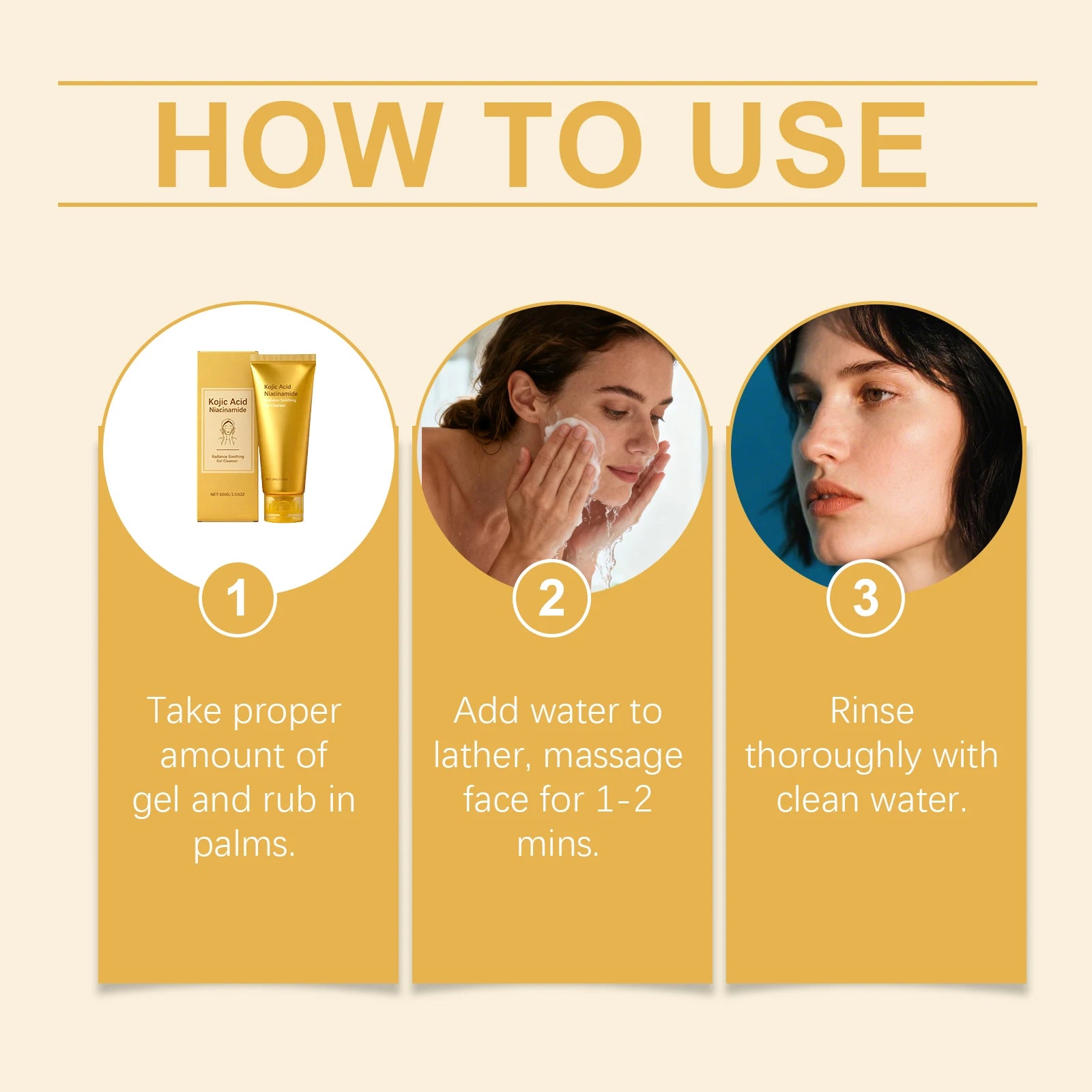 Allantoin Exfoliating Facial Cleanser Clean Facial Dirt Oil Control Unclog Pores Brighten Skin Refreshing Cleansing Facial Gel Peaceful Pleasures Health and Wellness