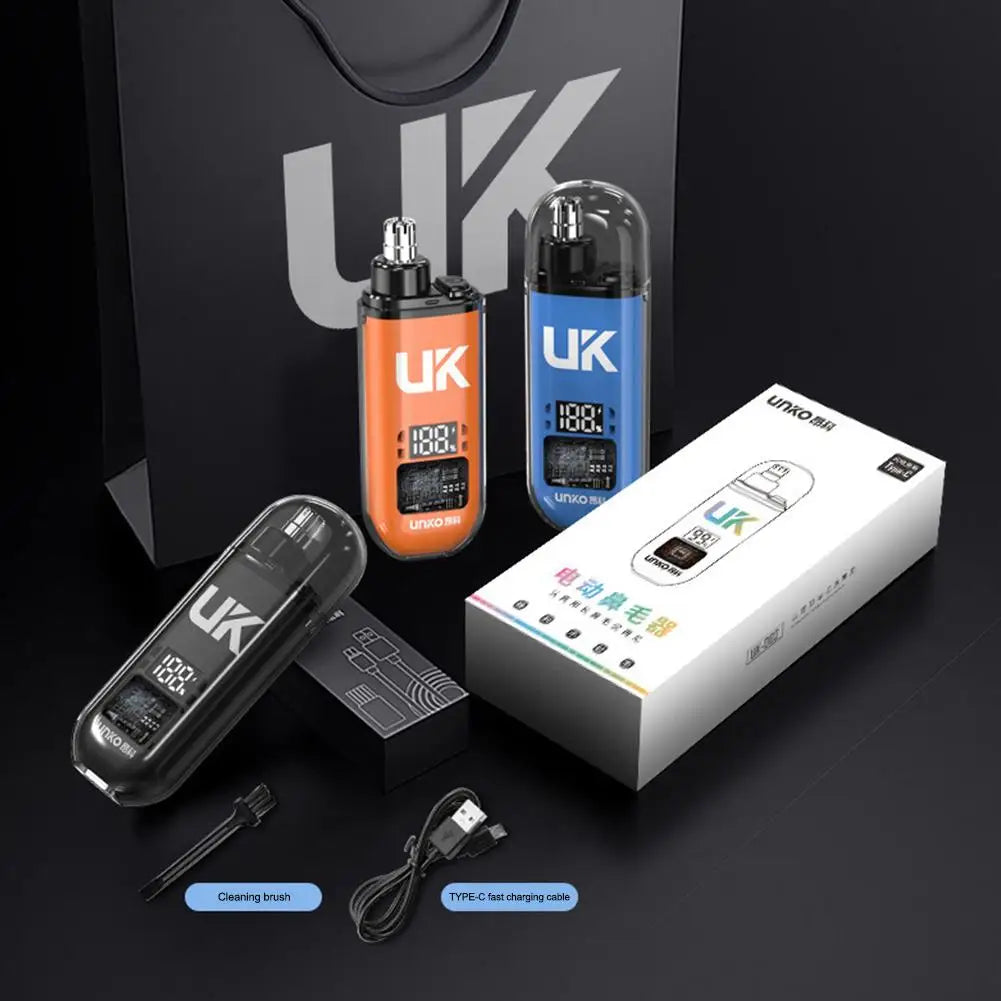USB Rechargeable Electric Nose & Ear Hair Trimmer – Painless One-Button Grooming for Men, Eyebrow & Nose Trimmer with Dust Cover Peaceful Pleasures Health and Wellness