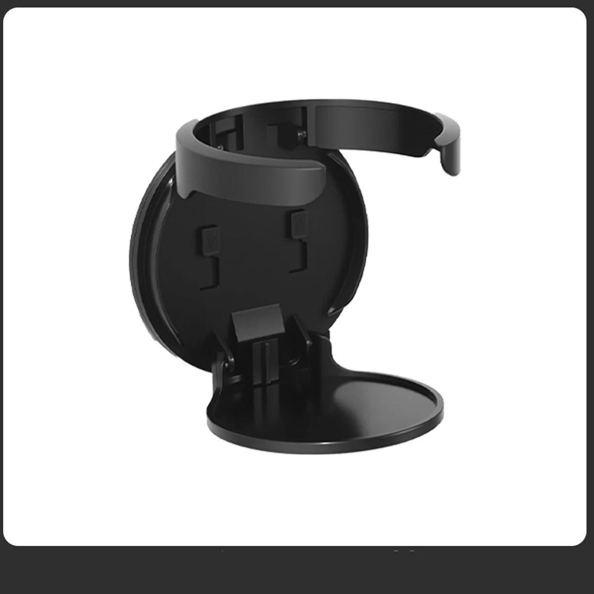 1Pcs No Punching Folding Cup Holder Office Desk Cabinet Door Coffee Storage Rack Home Dormitory Wall Mounted Cup Holder Peaceful Pleasures Health and Wellness Black