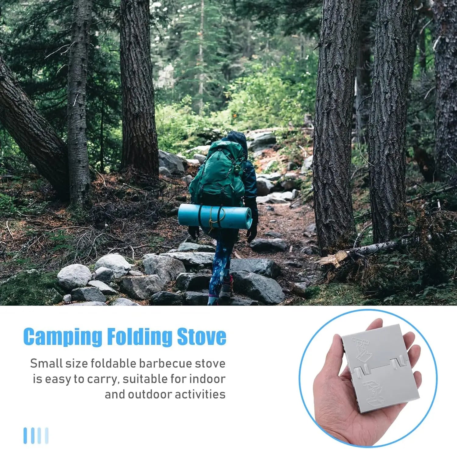 Portable Pocket Stove Backpacking Folding Stove Outdoor Travel Portable Stove Ultralight Alcohol Stove For Hiking Camping Peaceful Pleasures Health and Wellness