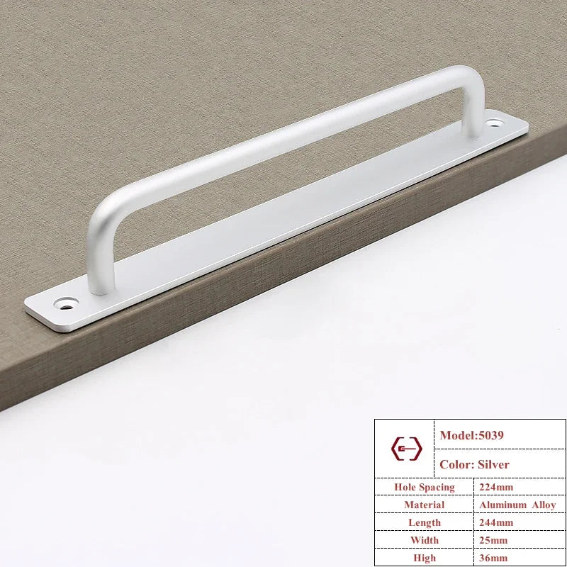 Aluminium Alloy Barn Door Cabinet Handle & Drawer Pull Set