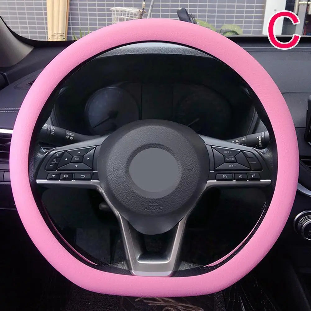 Anti-skid Silicone Auto Steering Wheel Cover With Elastic Stretch To Enhance Internal Design And Comfortable Grip Access Peaceful Pleasures Health and Wellness C