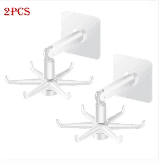 Six-Claw 360° Rotating Adhesive Wall Hook | No Drill