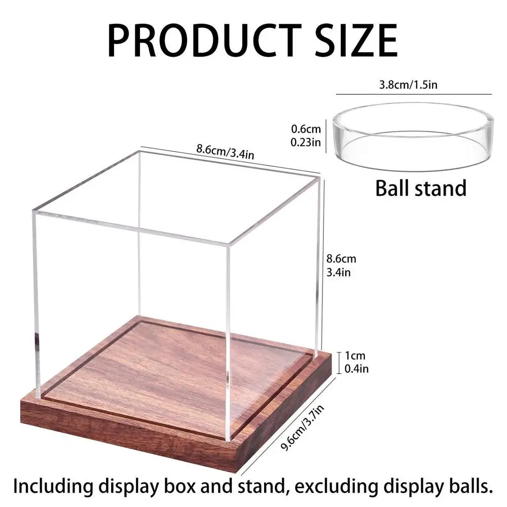Clear Acrylic Baseball Display Case | Dustproof Countertop Box Collectible Display Case Peaceful Pleasures Health and Wellness single attribute