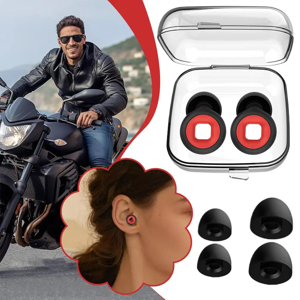 Silicone Motorcycle Earplugs – Noise Reduction for Riding & Sleep