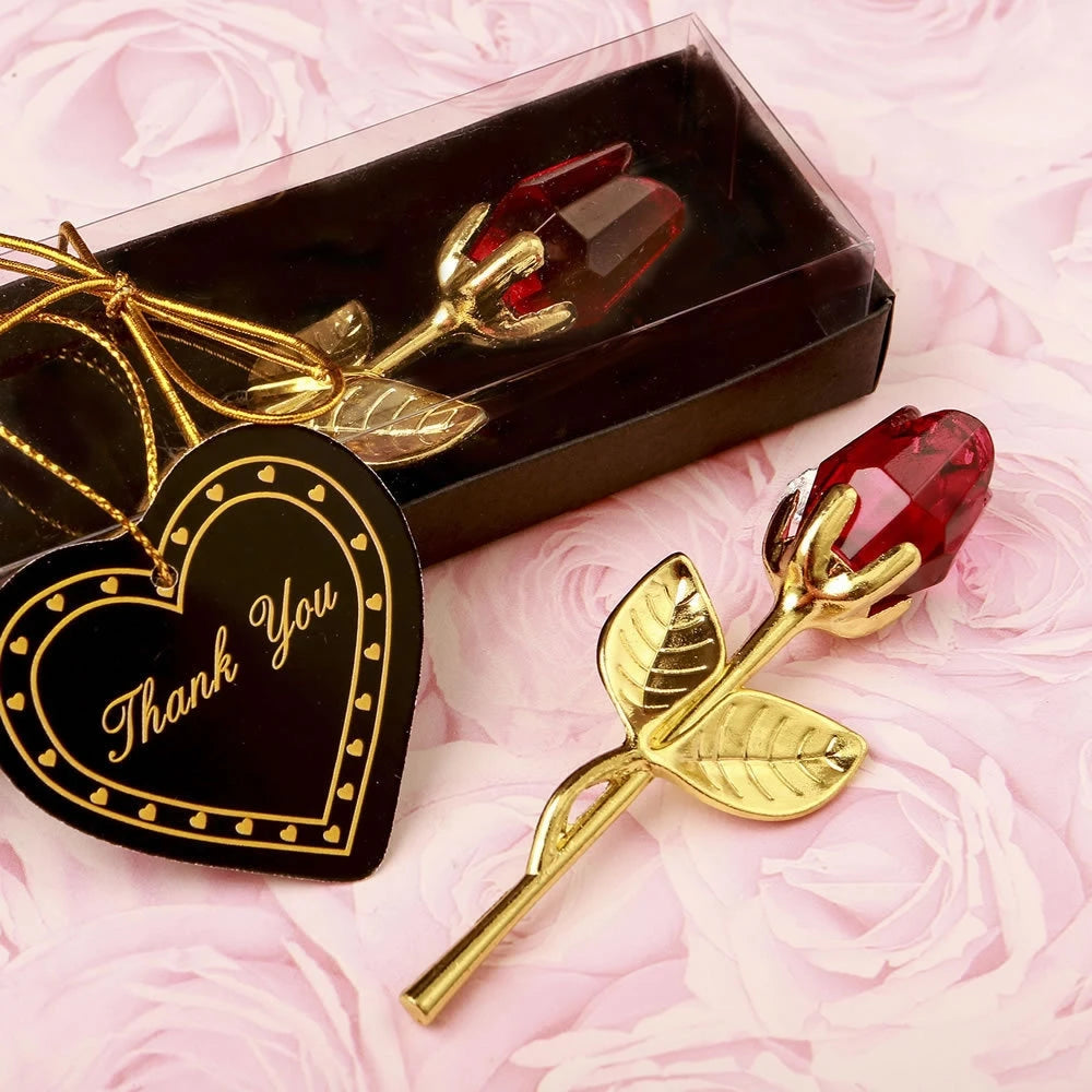Mini Crystal Rose Ornament – Romantic Gift for Her, 4 Colors