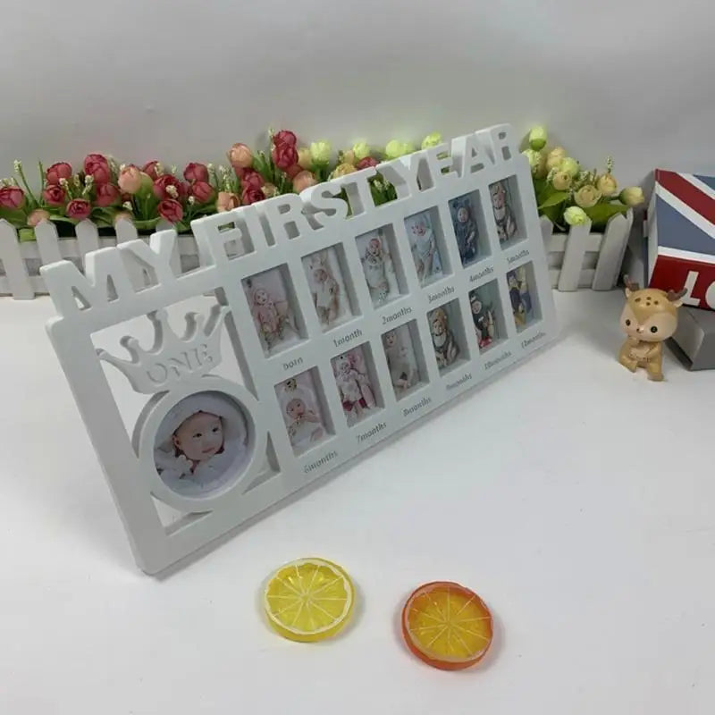 Baby First Year Milestone Photo Frame | 13 Monthly Photos