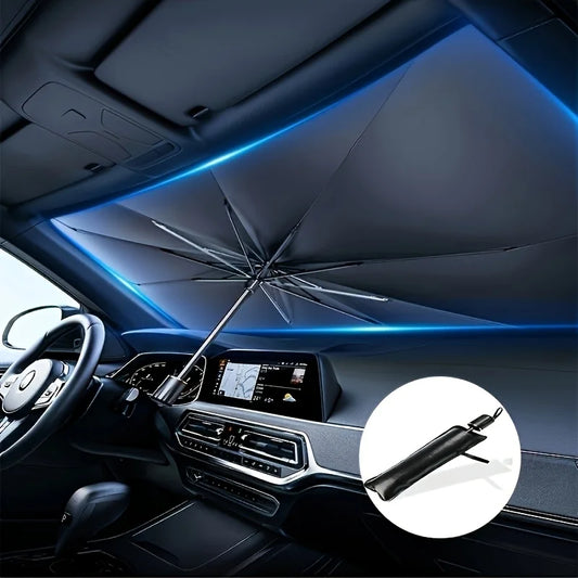Foldable Car Windshield Sunshade Umbrella | UV & Heat Block Car Windshield Sunshade Peaceful Pleasures Health and Wellness