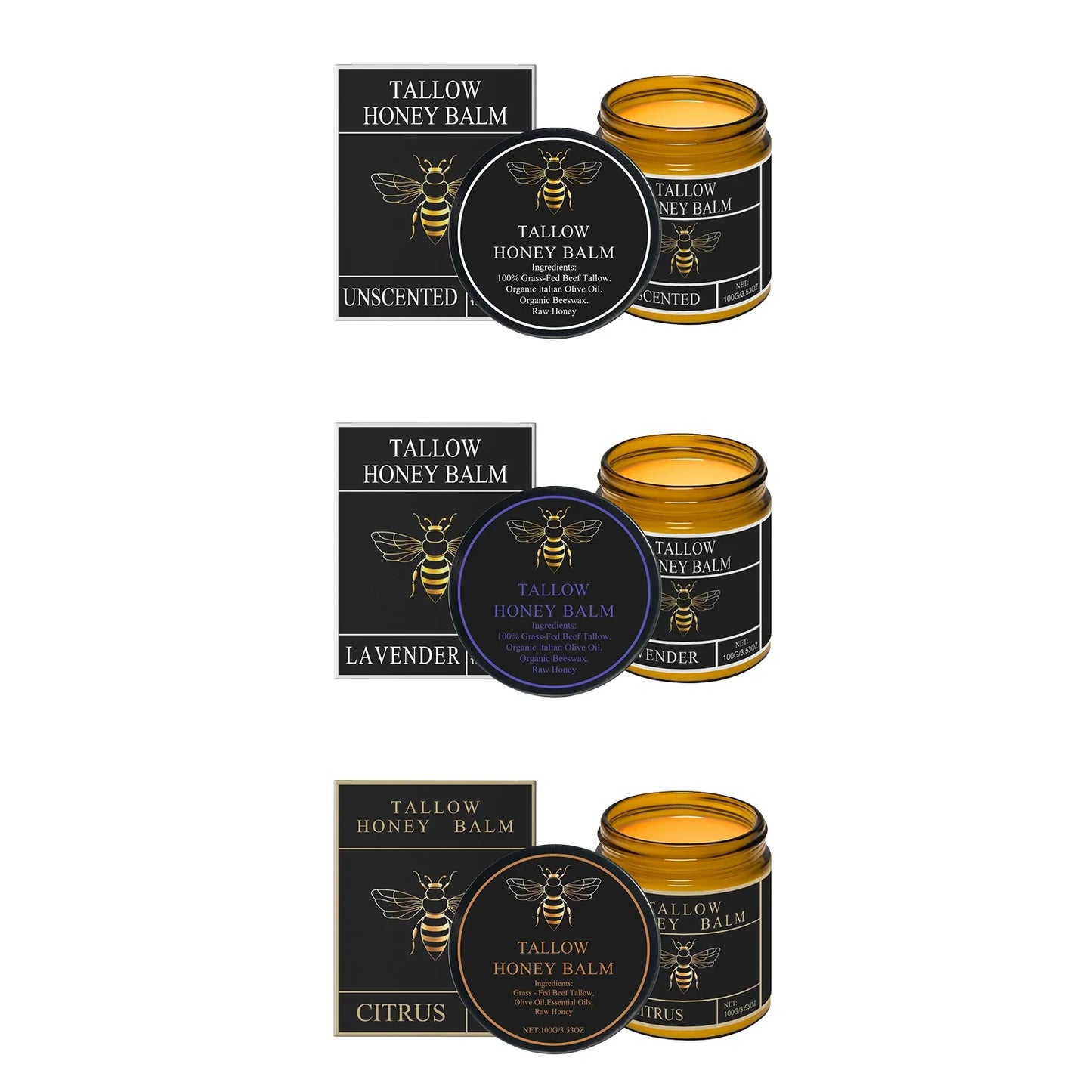 WOODSLEEP Tallow Honey Cream – Face & Body Moisturizer 100g