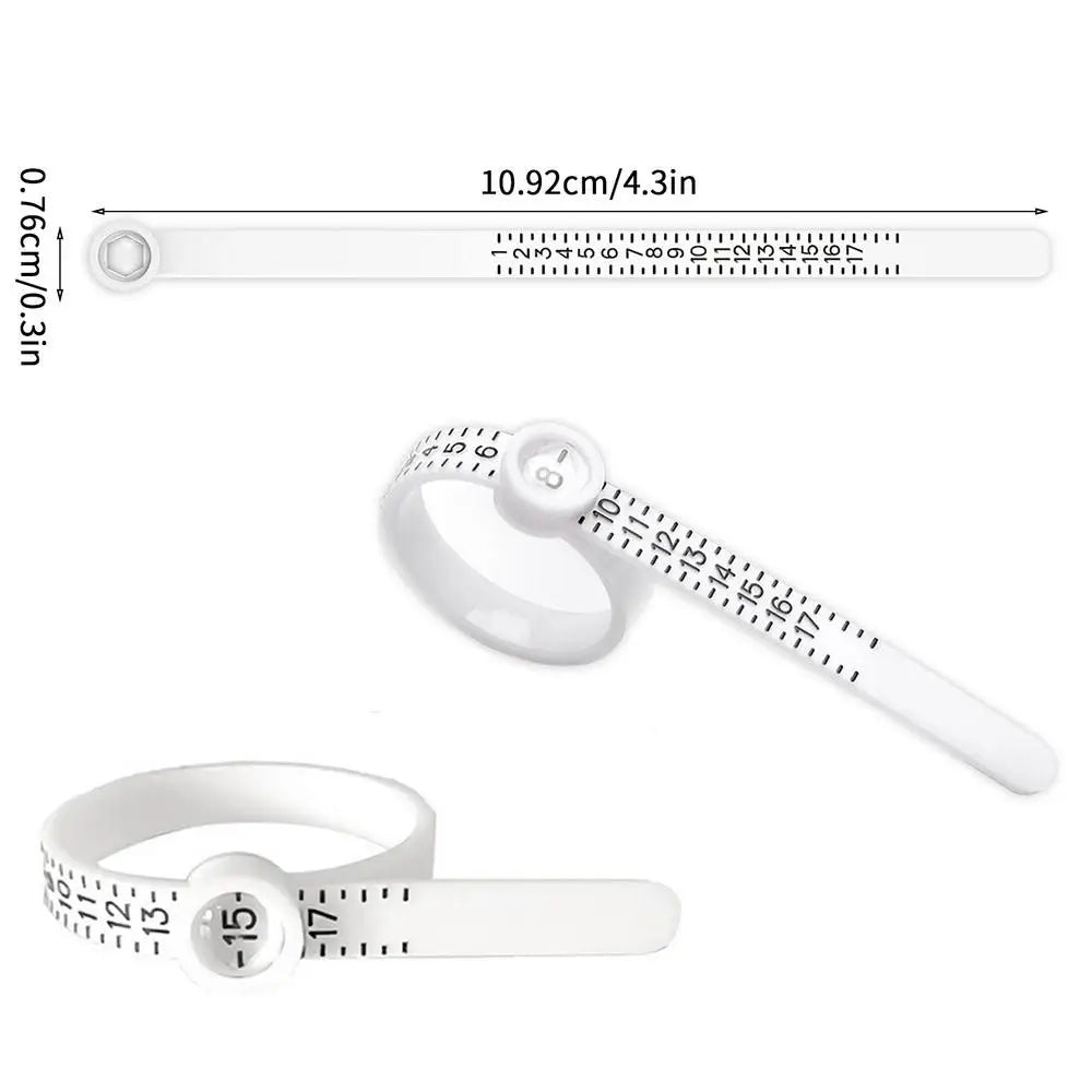 Professional Ring Sizer Tool with Magnifying Window | US 1–17