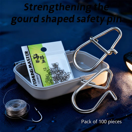 100Pcs Stainless Steel Duo Lock Fishing Snaps – Saltwater Clips Fishing Lure Clips Peaceful Pleasures Health and Wellness