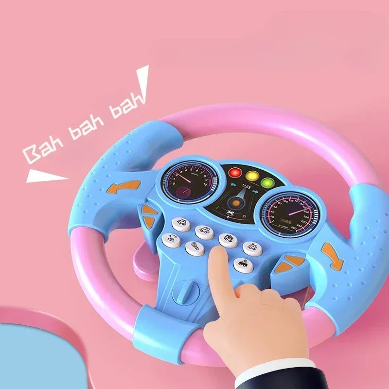 Kids Backseat Steering Wheel Toy – Lights & Music for Toddlers