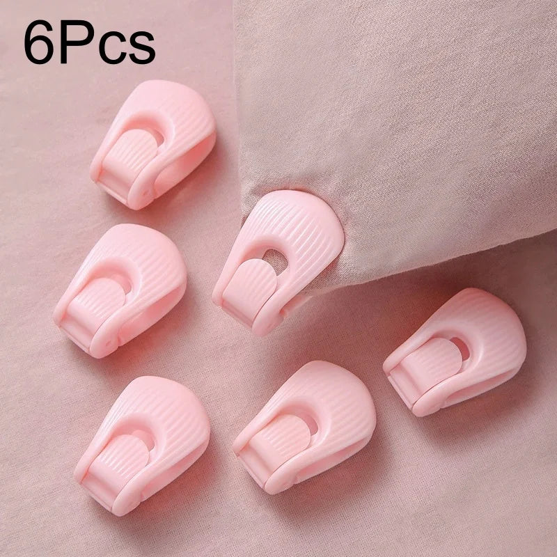 6-Pack Duvet Cover Clips – Anti-Slip Quilt Fastener Grippers Bedding Fastener Clips Peaceful Pleasures Health and Wellness Pink-6pcs