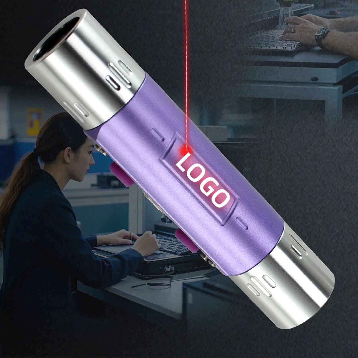 Violet Light Flashlight Multifunctional Double Headed Violet Light Flashlight Detector for Jewelry Ink Currency Peaceful Pleasures Health and Wellness