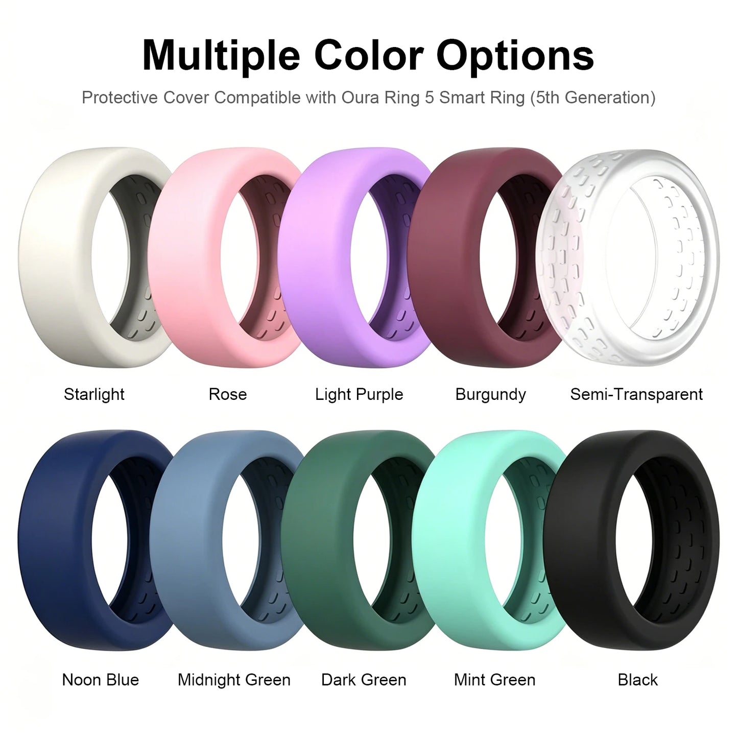 For Oura Ring 5 Ring Protective Cover Smart Ring For Oura Ring 5 Skin Feel Silicone Ring Cover Anti Fall Dust-proof Protection Peaceful Pleasures Health and Wellness