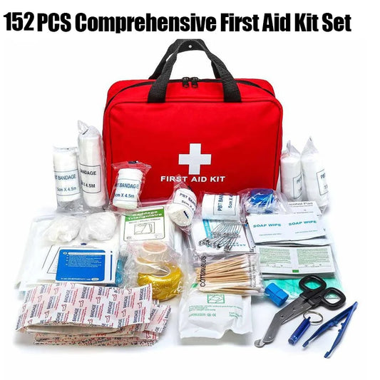 Complete First Aid Kit for Home & Outdoor Emergency Prep First Aid Kit Peaceful Pleasures Health and Wellness Red
