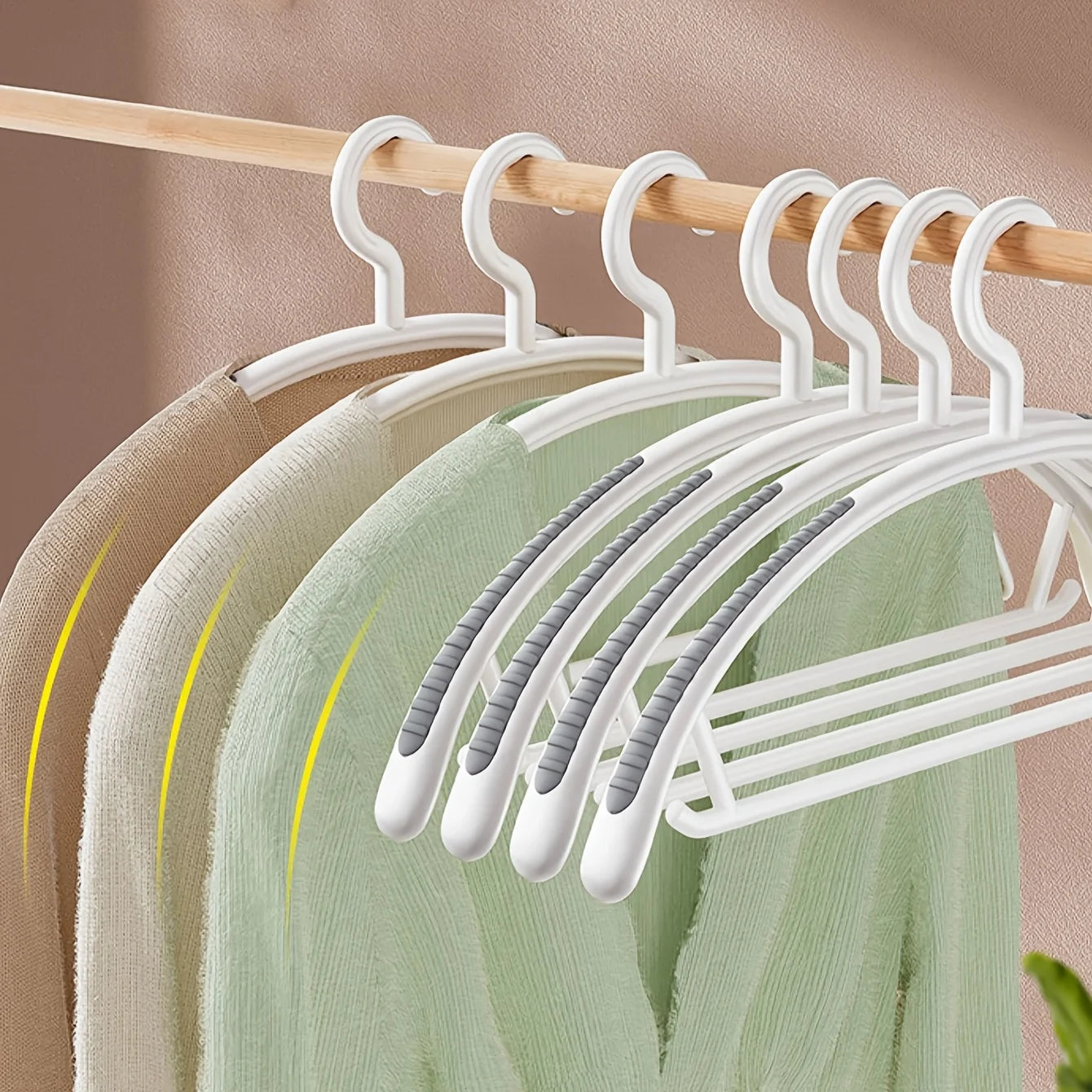 10-Pack Non-Slip Heavy Duty Wide Plastic Hangers for Closet Closet Clothes Hangers Peaceful Pleasures Health and Wellness