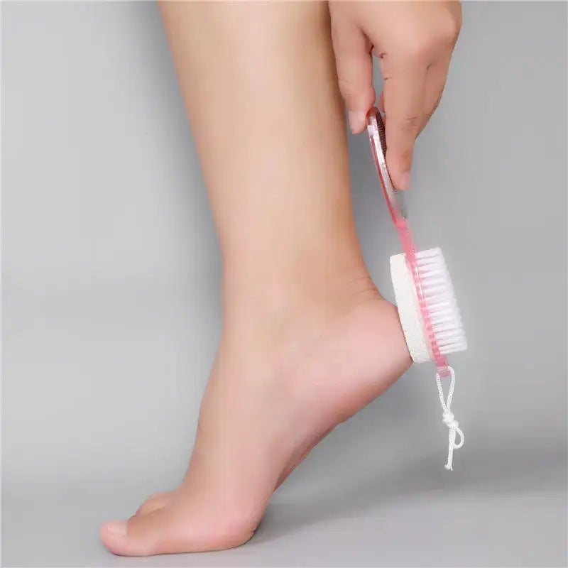 4 In 1 Foot Brush File With Pumice Stone Foot Rasp Sandpaper Foot Scrubber Brush For Feet Dead Skin Remover For Foot Care Tool Peaceful Pleasures Health and Wellness